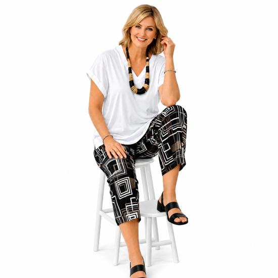 Square Print Pants