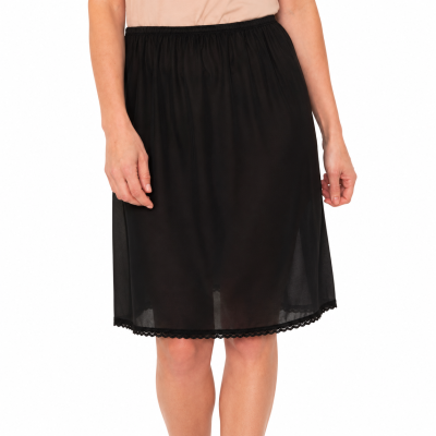 Orientique Black Cotton Half Slip Petticoat