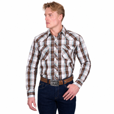 Roger Tan and White Men's Long Sleeve Shirts