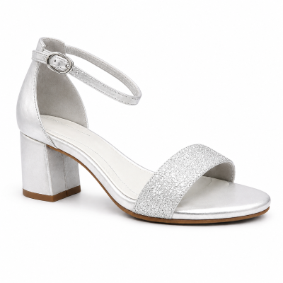 Adoor Silver Glitter Shoes