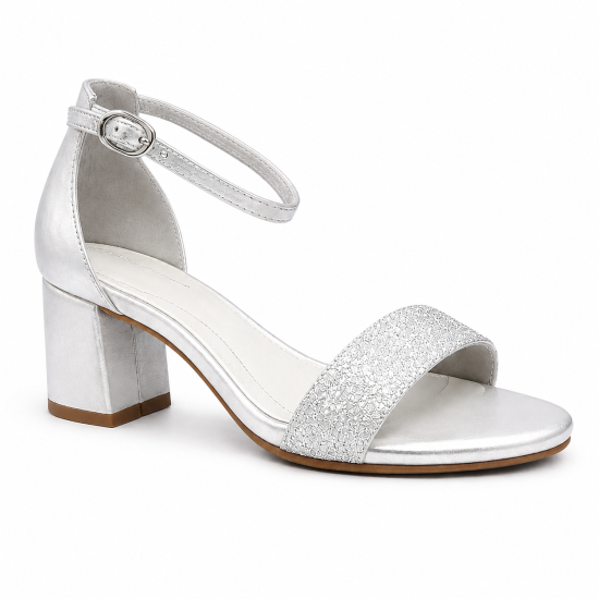 Adoor Silver Glitter Shoes