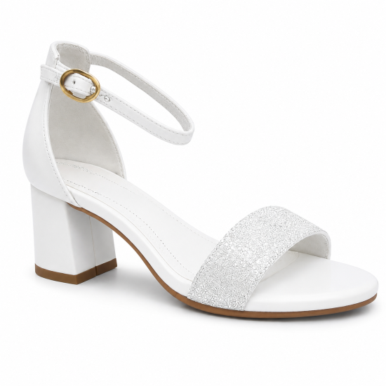 Adoor White Glitter Shoes