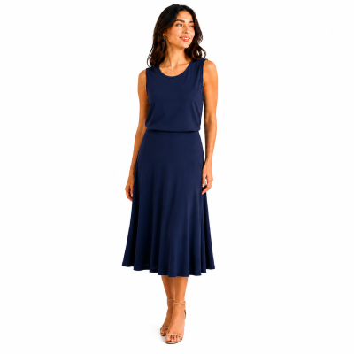 Navy Eight Panel Essential Skirt