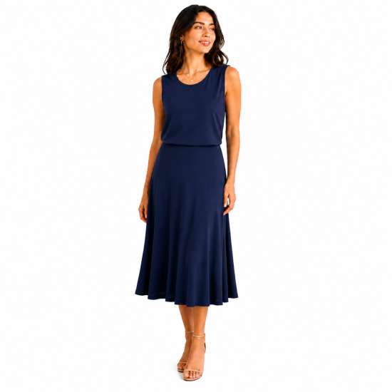 Navy Eight Panel Essential Skirt
