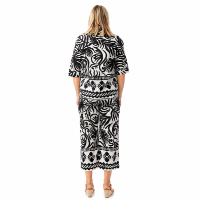 Suriname Black Collar Top