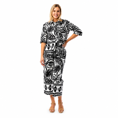 Suriname Black Collar Top