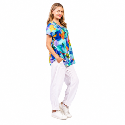 Kayla Large Floral 1 Cotton Blouse