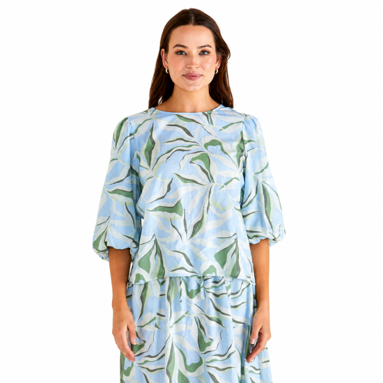 Belize Garden Print Blouse