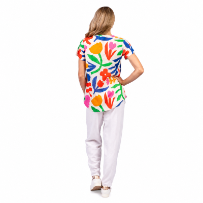 Kayla Folk Cutout Blouse