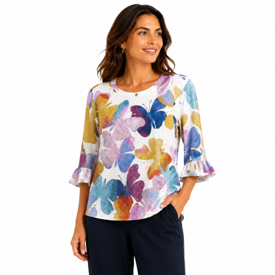Butterfly Mauve Top
