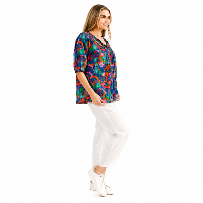 Tessa Macau Trop 3 Tassel Top