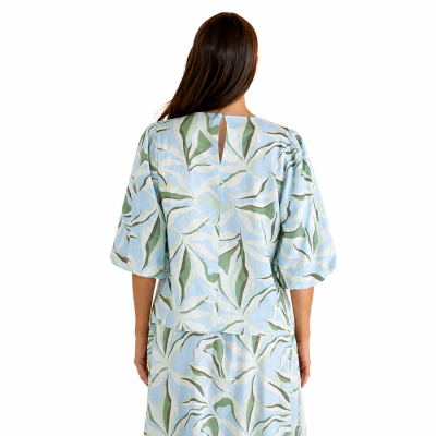 Belize Garden Print Blouse