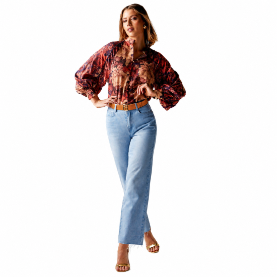 Berry Kiss Floral Blouse