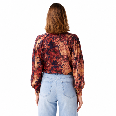 Berry Kiss Floral Blouse
