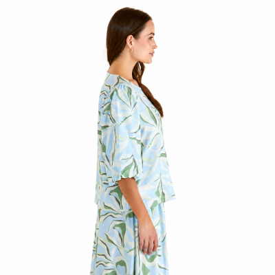 Belize Garden Print Blouse