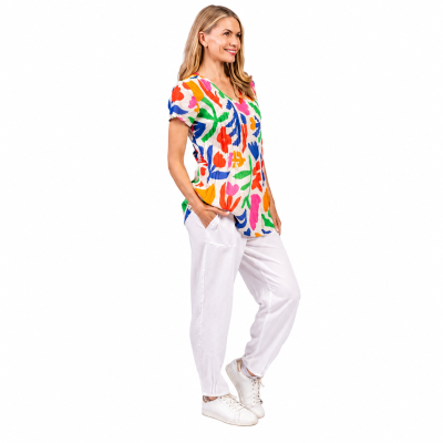 Kayla Folk Cutout Blouse