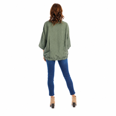 Military Linen Top