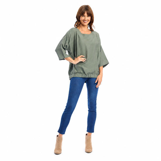 Military Linen Top