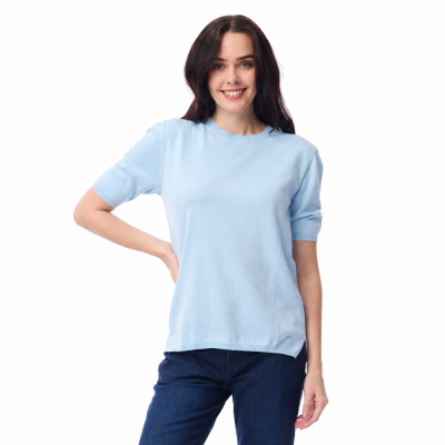Powder Blue Knit Top