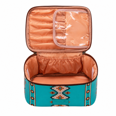 Turquoise Travel Cosmetic Bag