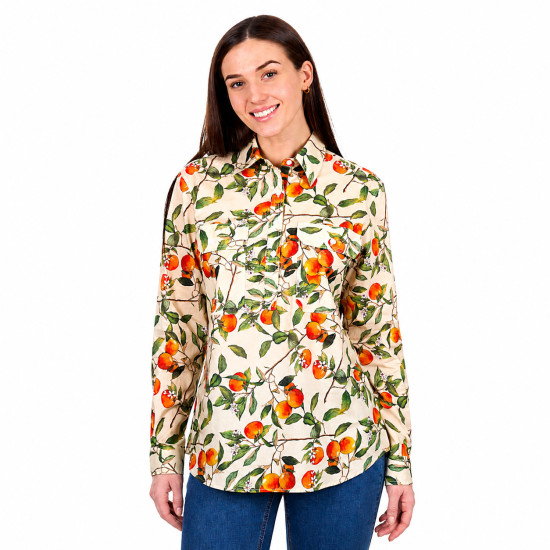 Zia Women's Half Placket Long Sleeve Shirt