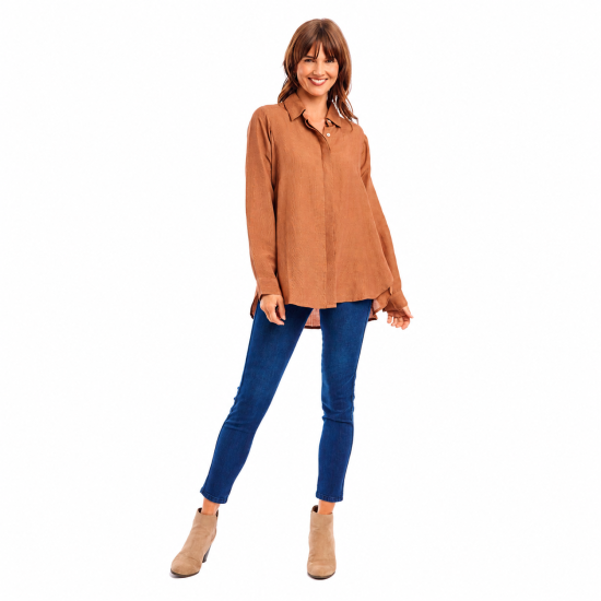 Pumpkin Spice Linen Shirt